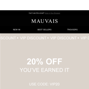 VIP Exclusive: 20% Off Everything 🔥
