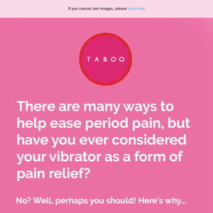 Can vibrators provide period pain relief?