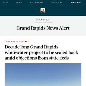 Decade long Grand Rapids whitewater project to be scaled back amid objections from state, feds