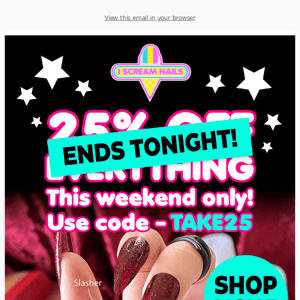 ⏰25% OFF ENDS TONIGHT!