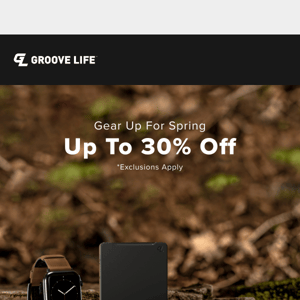 Get 30% off your favorite Groove Gear.