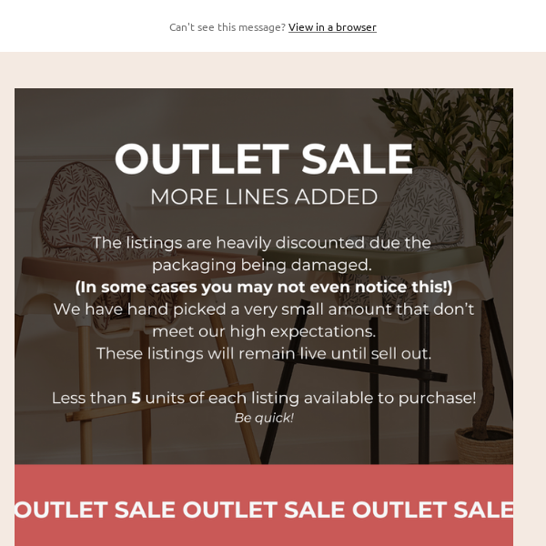 OUTLET SALE | Discounts applied on selected products ✨