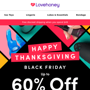 Lovehoney , Happy Thanksgiving! And SURPRISE!
