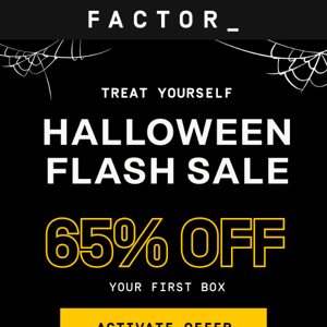 BOO! Here's 65% OFF 👻