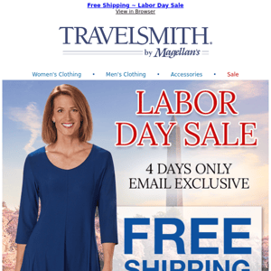 LAST DAY ~ Travel Clothes, Gear & More ~ Free Shipping!