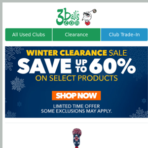 Winter Clearance Deals - Save up to 60%