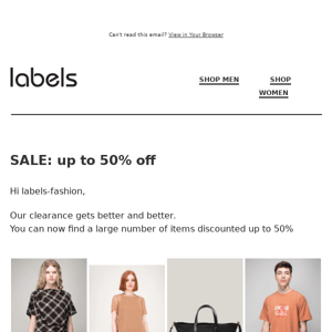 Sale up to 50% off