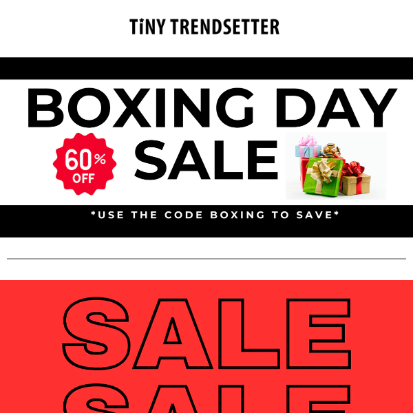 Boxing Day SALE starts now