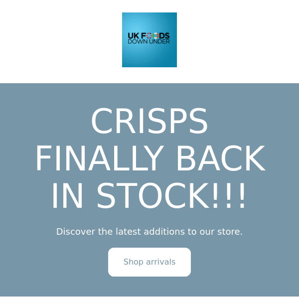 UK CRISPS BACK IN STOCK!!!