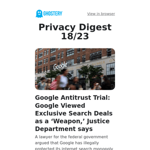 Google's Antitrust Trial to Set "Future of the Internet", DOJ Says