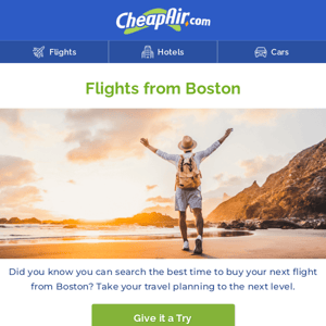 Psst! Here's the best time to buy flights from Boston.