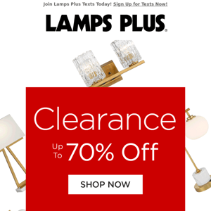 Shop Early! Clearance Up to 70% Off