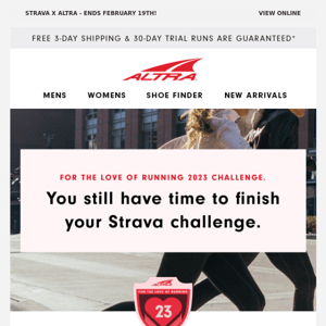 Altra Running, there's still time to complete the challenge!
