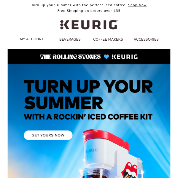 Keurig and The Rolling Stones Start Me Up Coffee Kit