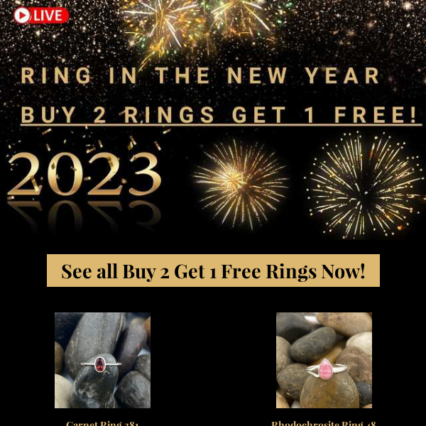 Final weekend for Buy 2 Get 1 FREE rings!