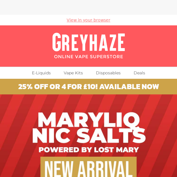 MARYLIQ SALTS BY LOST MARY AVAILABLE NOW! 😱