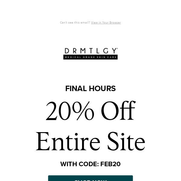 BIG NEWS: 20% OFF Ends Today❗