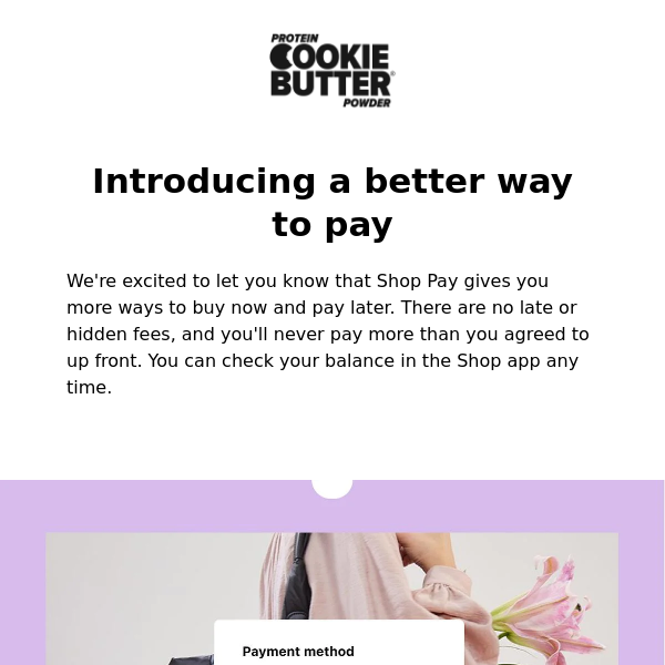 Now you can buy now and pay later with Shop Pay!