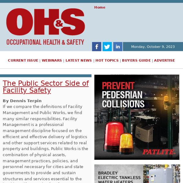 The Public Sector Side of Facility Safety