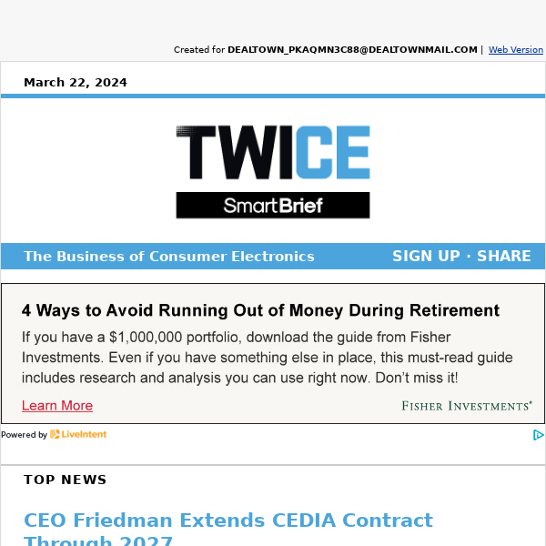 CEO Friedman Extends CEDIA Contract Through 2027