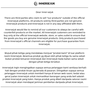 Be careful of counterfeit Innersejuk products ❗