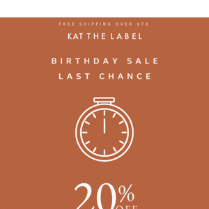 ⏰ LAST CHANCE to Shop 20%OFF SITE WIDE! ⏰