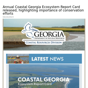 Georgia Department of Natural Resources Daily Digest Bulletin