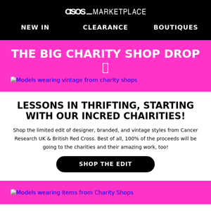 Charity shop drop is here! 💥