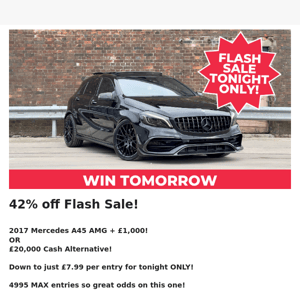 Merc A45 AMG - 43% Off - 24 Hours To Go!