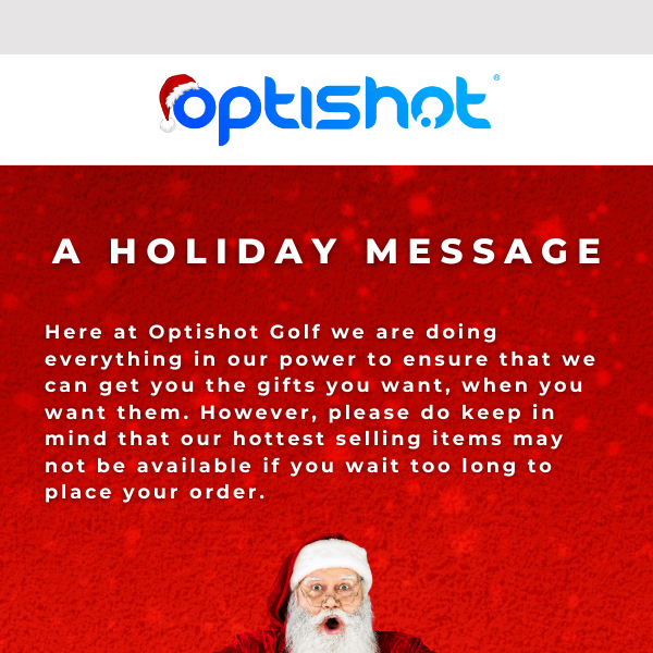 A little Holiday note from OptiShot Golf⛳
