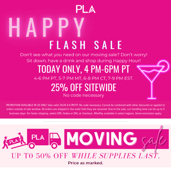 HAPPY HOUR FLASH SALE 🍻