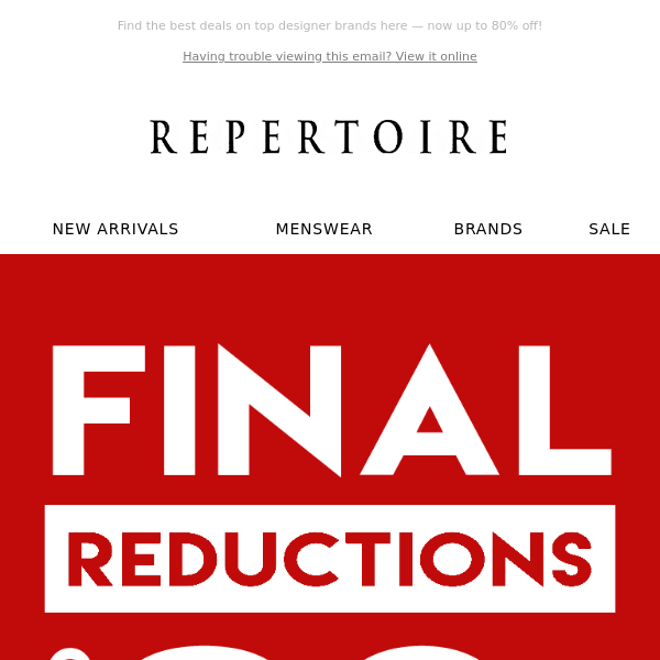 FINAL REDUCTIONS | Shop By Price