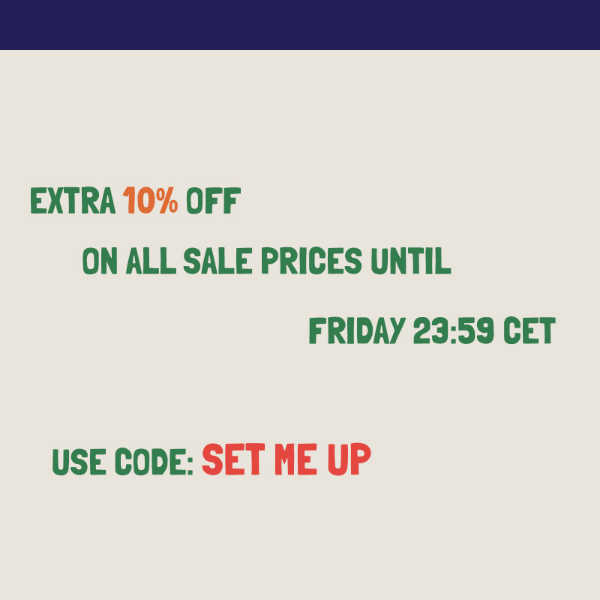 Extra 10% off!