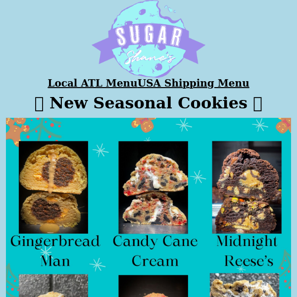New Seasonal Cookies!