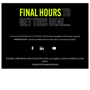 Rockstar, FINAL HOURS TO GET THIS DEAL
