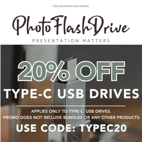 Get 20% Off Type-C USB Drives