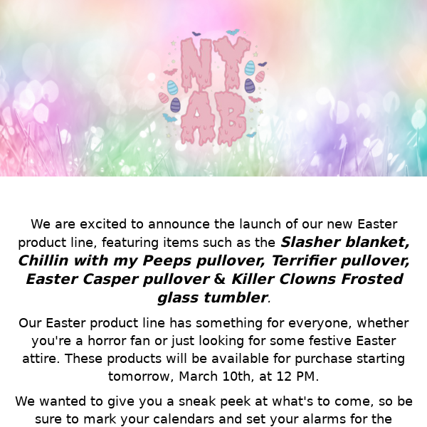 Get Ready for Easter with Our New Product Line Launch! 🐇