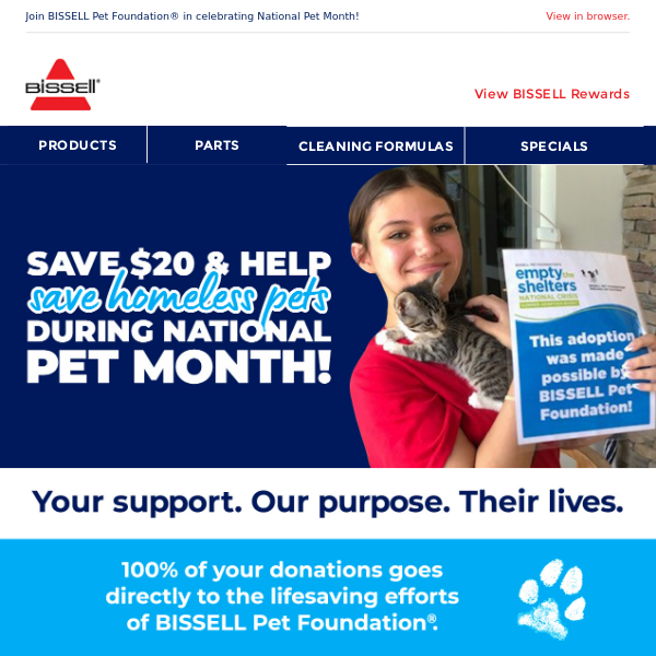Save $20 + Save Pets 💙