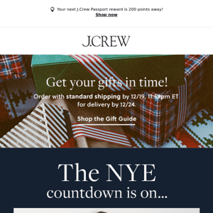 The NYE countdown is on…