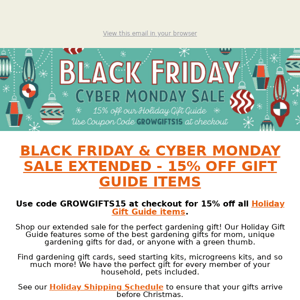 Black Friday & Cyber Monday Sale Extended! | TLM Newsletter