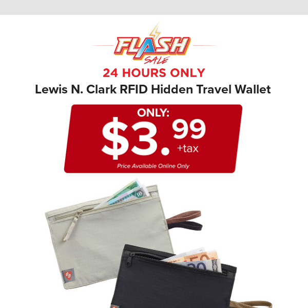 🔥  24 HOURS ONLY | LEWIS N. CLARK TRAVEL WALLET | FLASH SALE