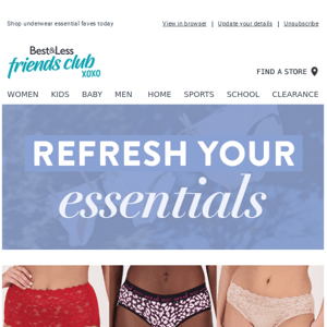 Refresh your essentials!