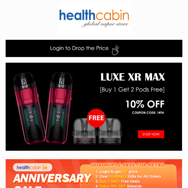 Vaporesso LUXE XR Max Giveaway – HealthCabin