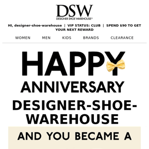 🎉 Happy Anniversary, Designer Shoe Warehouse!