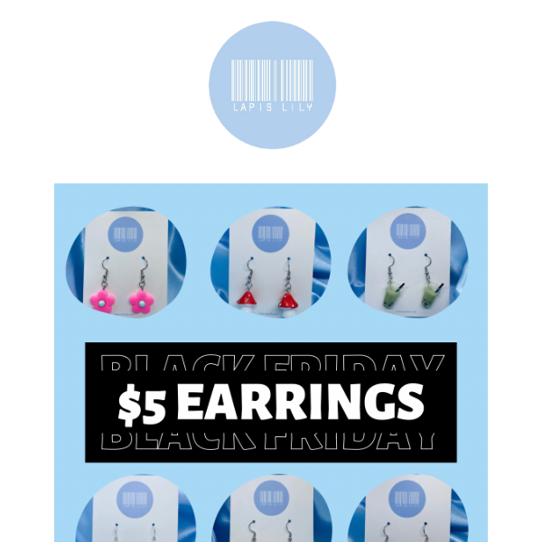 LIMITED TIME: Best selling earrings NOW $5 👀
