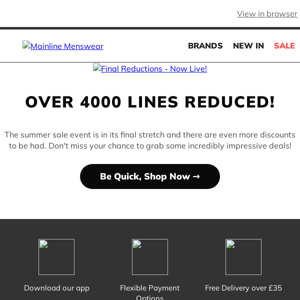 Final Reductions! - Over 4000 lines