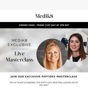 You're invited to our Peptides Masterclass 🧑‍🔬
