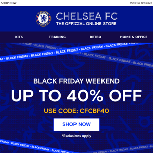 Saturday Savings…UP TO 40% Off This Black Friday Weekend