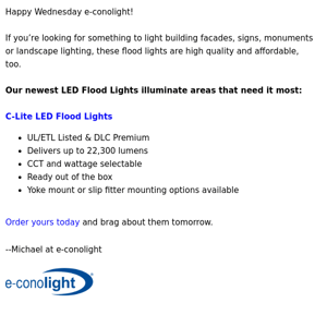 📢 NEW for September 📢 C-Lite LED Flood Lights