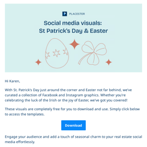 🐰St. Patrick’s Day and Easter visuals for Facebook & Instagram [free download]